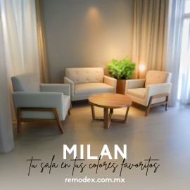 PAQUETE LOVE SEAT MILAN + 2 INDIVIDUALES MILAN