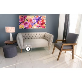 PAQUETE LOVE SEAT OVAL CAPITON/VANCOUVER
